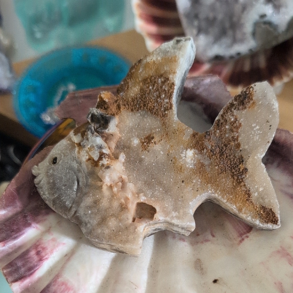 Fish Carving Stone Crystal One Of A Kind